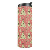 レトロクリスマスツリーのホリーベリースターキャンディーケーン タンブラー (回転左)