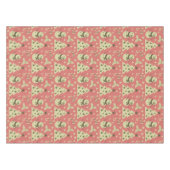 レトロクリスマスツリーのホリーベリースターキャンディーケーン テーブルクロス (正面(横))