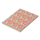 レトロクリスマスツリーのホリーベリースターキャンディーケーン ノートパッド (回転)