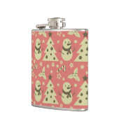 レトロクリスマスツリーのホリーベリースターキャンディーケーン フラスク (左)