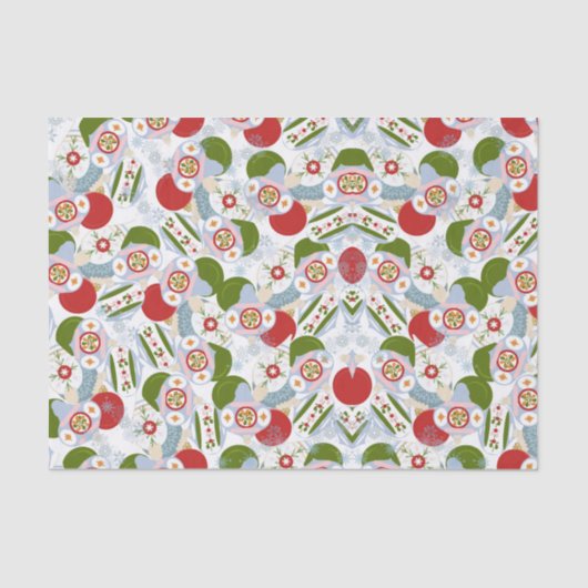 レトロクリスマスツリーオーナメントの装飾 薄葉紙 (正面)