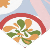 レトロクリスマスツリーオーナメント装飾赤 ロングテーブルランナー (コーナー)