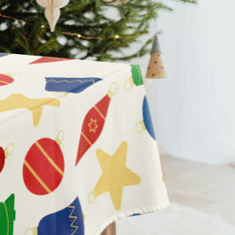 レトロクリスマスツリーオーナメント テーブルクロス