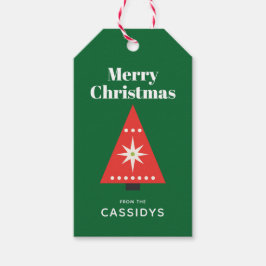 レトロクリスマスツリーカスタム ギフトタグ