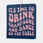 レトロクリスマスツリークッキーオーナメント セラミックオーナメント (左)