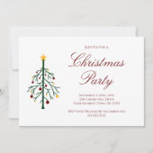 レトロクリスマスツリースケッチフェスティバルパーティー 招待状 (正面)