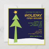 レトロクリスマスツリーズホリデーオープンハウスパーティー 招待状 (裏面)