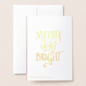 レトロクリスマスツリーバルブ写真テンプレートフォイルカード 箔カード (裏面封筒付き)