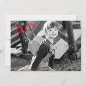 レトロクリスマスツリーファームフォトカード シーズンカード (裏面)