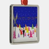 レトロクリスマスツリーファームホリデーオーナメント メタルオーナメント (右)