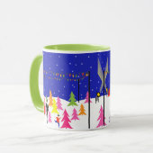 レトロクリスマスツリーファームマグ マグカップ (正面左)
