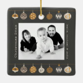 レトロクリスマスツリー写真 セラミックオーナメント (裏面)