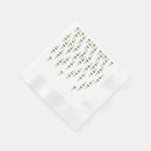 レトロクリスマスツリー紙ナプキンス 縁ありカクテルナプキン (角)