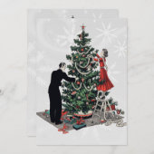 レトロクリスマスツリー シーズンカード (正面/裏面)