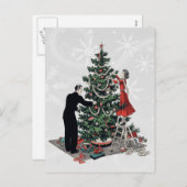 レトロクリスマスツリー シーズンポストカード (正面/裏面)