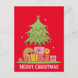 レトロクリスマスツリー シーズンポストカード
