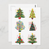 レトロクリスマスツリー ポストカード (正面/裏面)