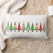 レトロクリスマスツリー ランバークッション (ブランケット)