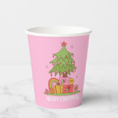 レトロクリスマスツリー 紙コップ (正面)