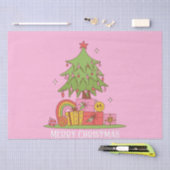 レトロクリスマスツリー 薄葉紙 (クラフト)