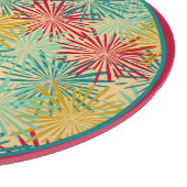 レトロクリスマスティンセルポムポムス（トロピカルカラー） カッティングボード (角)