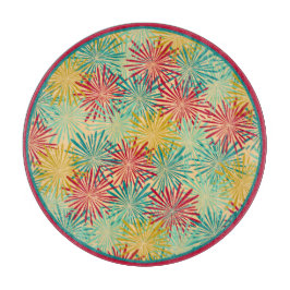 レトロクリスマスティンセルポムポムス（トロピカルカラー） カッティングボード