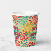 レトロクリスマスティンセルポムポムス（トロピカルカラー） 紙コップ (左)