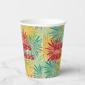 レトロクリスマスティンセルポムポムス（トロピカルカラー） 紙コップ (右)