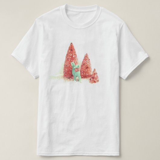 レトロクリスマスディア Tシャツ (デザイン正面)