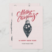 レトロクリスマスデコールボール シーズンカード (正面/裏面)