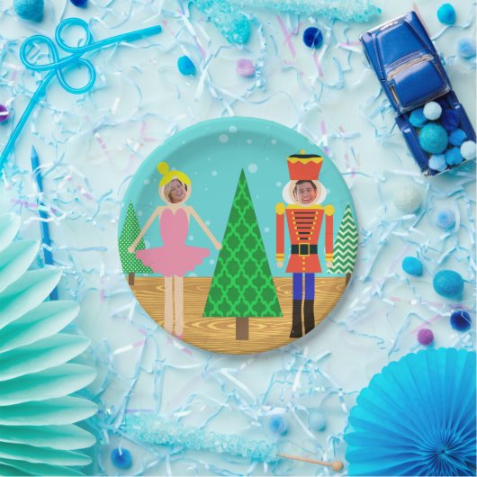 レトロクリスマストイパレードフォト紙プレート ペーパープレート (パーティー)