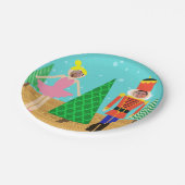 レトロクリスマストイパレードフォト紙プレート ペーパープレート (アングル)