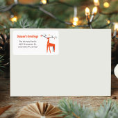 レトロクリスマストインデア差出人住所ラベル ラベル