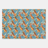 レトロクリスマストナカイ ラッピングペーパーシート (正面3)