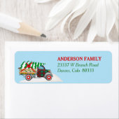 レトロクリスマストラック差出人住所 ラベル (インサイチュ)