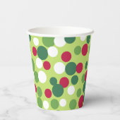 レトロクリスマスドットコーヒーパーティー飲料 紙コップ (裏面)