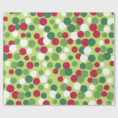 レトロクリスマスドットラッピング紙 ラッピングペーパー (フラット)