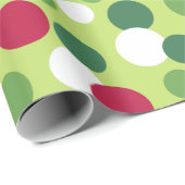 レトロクリスマスドットラッピング紙 ラッピングペーパー (ロールコーナー)