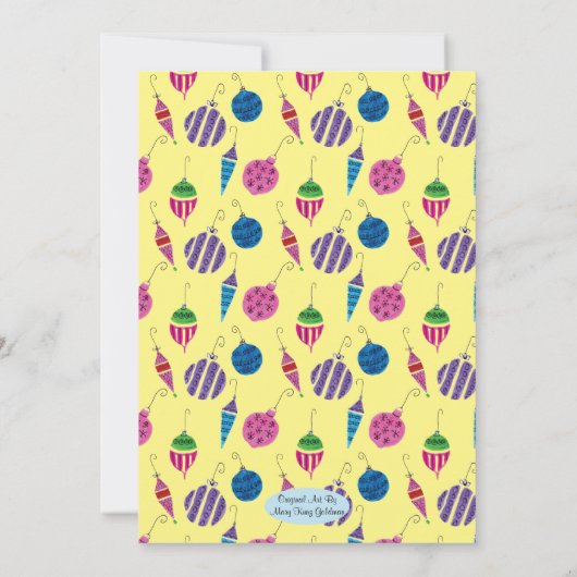 レトロクリスマスハンド図解入りの、写真付きのカクテルパーティー 招待状 (裏面)