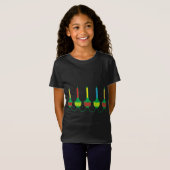 レトロクリスマスバブルライトギフト Tシャツ (正面フル)
