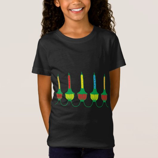 レトロクリスマスバブルライトギフト Tシャツ (正面)