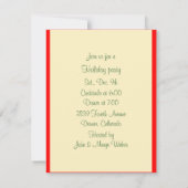 レトロクリスマスバルブズパーティの招待状 招待状 (裏面)