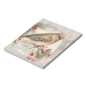 レトロクリスマスバード ノートパッド (回転)