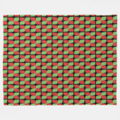 レトロクリスマスパターンフリース フリースブランケット (正面(横))