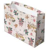 レトロクリスマスパターン大抱き枕 ラージペーパーバッグ (裏面アングル)