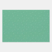 レトロクリスマスパターン(赤、ピンク、緑) ラッピングペーパーシート (正面2)