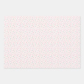 レトロクリスマスパターン（赤、ピンク、緑） ラッピングペーパーシート (正面2)