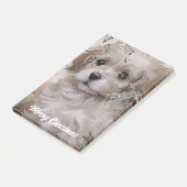 レトロクリスマスパピー ポストイット (アングル)