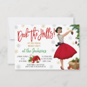 レトロクリスマスパーティの招待状 招待状 (正面)