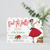 レトロクリスマスパーティの招待状 招待状 (スタンド正面)